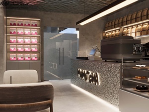 Phong cách hiện đại tùy chỉnh thiết kế nội thất quán cà phê bán lẻ hiển thị cửa hàng cà phê hiển thị đồ nội thất hiện đại quán cà phê thiết kế truy cập - Product Image 5