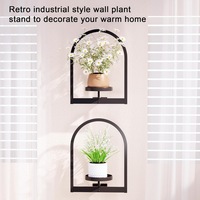 Étagère à plateaux pour plantes d'intérieur en métal léger de style Art Déco pour la décoration de la fenêtre et du salon