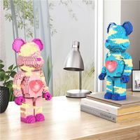 Bloques de Construcción Yugao Violent Bear, Escala 1:8, Plástico ABS, 40 Piezas, Modelo de Partículas Pequeñas, Juguete Educativo, Regalo de Animales para Armar