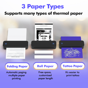 เครื่องพิมพ์พกพาไร้สายแบบใช้ความร้อน A4 ไม่ต้องใช้หมึก พร้อมพอร์ต USB มีสินค้าในสต็อก สำหรับใช้ในบ้าน สำนักงาน การเดินทาง การเรียน และ SOHO และผู้รับจ้างงานแบบอิสระ - Product Image 4