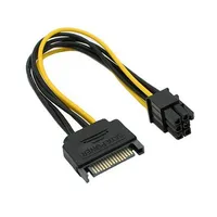 Cable adaptador de alimentación SATA de 6 pines a PCIe de 6 pines para ordenador PC, cable de extensión de 20 cm de 6 pines a SATA PCI-Express