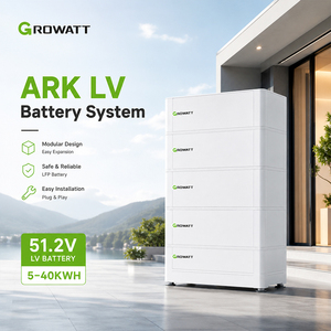 Batterie solaire Growatt Ark Lithium-ion 2,56 kWh 5 kWh 10 kWh 51,2 V 50 Ah 100 Ah Ark 2.5L Ark 5.1L Basse Tension Blanche Empilable - Product Image 1