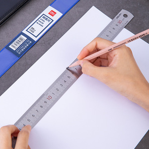 Deli Steel Ruler 15 Cm Stainless Steel Metal Ruler For Measuring And Drawing - Product Image 2