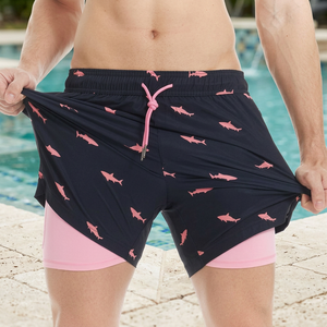 OEM 2024 Short de plage en polyester pour hommes, taille XS 100%, imprimé de motifs floraux, maillots de bain avec décoration de planche, pantalons compressés et logos - Product Image 2