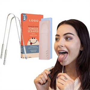 Raspador de Lengua en Forma de U de Acero Inoxidable con Logotipo Personalizado Leiqier, Estuche de Viaje Multicolor, Fácil de Usar, Cuidado Bucal, Higiene, Limpiador de Lengua - Product Image 2