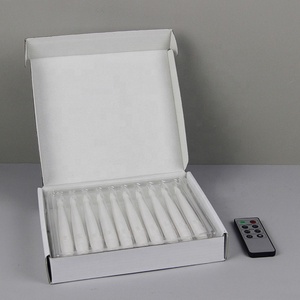 Thiết lập của 10 Led ma thuật nổi cây giáng sinh treo nhựa Điện Flameless taper nến với điều khiển từ xa - Product Image 2