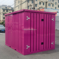 Maison de conteneur caravane portable et mobile pliante de 20 pieds deux pièces une salle maison pliante préfabriquée avec sentier