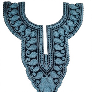 Honey Lace Custom Made Embroidered Sequins Work <b>Sew</b>-<b>On</b> Neck Pieces <b>Patches</b> for Apparel Clothes Fashion Designers Resale Purposes - Product Image 3