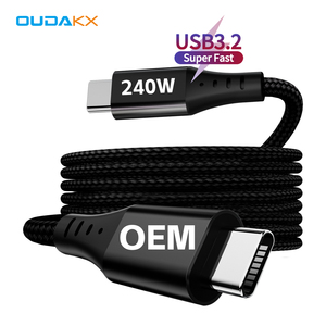 OUDAKX Wholesale 5M <strong>USB</strong> 3.2 C 48V <strong>Cable</strong> 5A PD 240W Type C <strong>Usb</strong> Fast Charging <strong>Cable</strong> Data <strong>Cables</strong> for I Phones 15 Pro Max to Android - Product Image 1