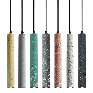 Rétro Led Pendentif Lumière Décoration de La Maison Tube <span class=keywords><strong>Béton</strong></span> Lampe Restaurant Bars Ciment Lustre Unique Cuisine Suspendue - Product Image 1