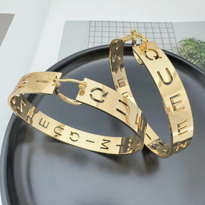 Серьги-кольца из нержавеющей стали, 18 К - Product Image 4