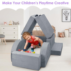 Juego de Sofá Modular de Bloques de Construcción para Niños de 2 a 4 Años, Tela de Espuma de Alta Elasticidad, Juguete Educativo Unisex - Product Image 1