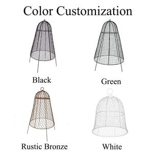 Cloches de jardin rustiques en fil métallique, anti-écureuil, en grillage pour poulets, pour protéger les plantes contre les animaux, couverture métallique, cage de protection - Product Image 5