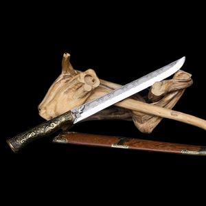 <span class=keywords><strong>Couteau</strong></span> spécial de chef de cuisine forgé en usine chinoise Longquan avec manche en métal et <span class=keywords><strong>couteau</strong></span> de cuisine à gaine en bois - Product Image 4