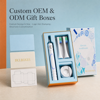 Maßgefertigte Elektrische Zahnbürsten-Geschenkboxen Großhandel Magnetische Graupappe-Box Griff EVA-Schaumstoffeinlage Prägung Recycelbar Individuelles Logo