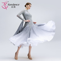 B-24207 personnalisé nouveau standard international robe de danse de salon haute qualité ombre perle soie robes de danse de salon à vendre
