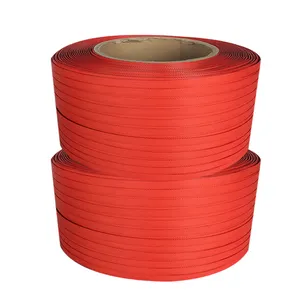 China Manufacturers of 5mm 12mm 13mm Colorful PP Polypropylene Box Packing Strapping Band with Logo Printing Plastic Straps Roll