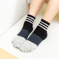 Calcetines de algodón individuales para mujer con separador de dedos, antibacterianos, antiolor, antipilling y transpirables