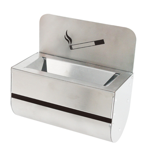 Cestino della <span class=keywords><strong>cenere</strong></span> in acciaio inossidabile minimalista montato a parete Traust piccolo recipiente per rifiuti per esterni per posacenere per sigarette - Product Image 1