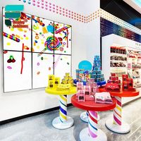 Étagère de présentation intérieure pour confiserie, coquille décorative, couleurs personnalisables pour boutique de bonbons, présentation de cadeaux, besoins de merchandising