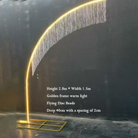 Nouveauté : Arche lumineuse en métal style arbre, éclairage de route, scène de mariage, zone d'accueil décorative, 2 couches de perles de cristal, écologique