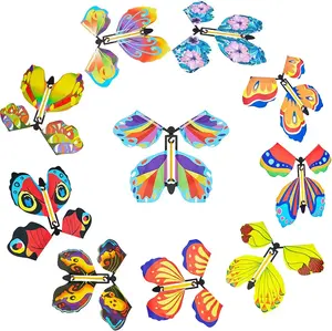 Decorative Butterflies Kids Surprise Toys Rubber Band Powered Wind up Magic Fairy Flying Butterfly for Party