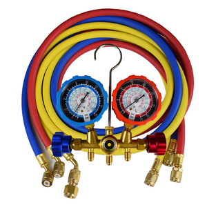 HUBEN Manifold <span class=keywords><strong>Gauge</strong></span> Set R410A R22 R404A HVAC A/C Kältetechnik Lades ervice Diagnose kältemittel 5ft Schlauch - Product Image 1