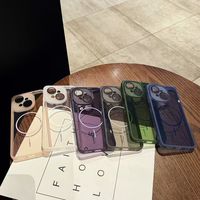 Vente en gros de coques magnétiques transparentes en TPU avec paysages urbains en 6 couleurs pour Redmi Note 14 Pro Plus 13 Pro 12 A3, antichoc
