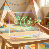 Tablero de Notas LED de 35 x 25 cm, Tablero de Mensajes Iluminado con 8 Colores, 6 Modos, Soportes y Kit para Colgar, para Venta al por Mayor y Menor