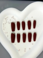 Vente en gros de 10 faux ongles 100% faits à la main, à pression, à bas prix, avec nouveaux strass, style design pour filles, 10 pièces