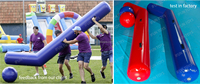 Jeu d'équipe interactif gonflable pour 3 personnes : Chenilles gonflables en PVC pour activités de team building et entraînement extérieur EN14960