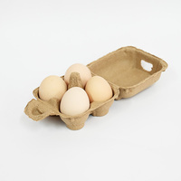 Mini carton à œufs en papier 2 et 4 alvéoles, petit plateau en pâte à papier pour œufs, écologique, plateau en forme de cœur à 3 alvéoles pour œufs de Pâques