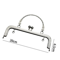 Rectangle gaufrage alliage métal baiser sac à main cadre Durable Bronze couture fermoir pour sac sac à main accessoires personnalisé 20/25CM