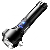 Linterna de Metal súper brillante de largo alcance, linterna con Zoom de dos luces, linterna táctica potente LED recargable magnética