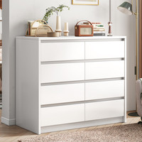 Commode personnalisée à plusieurs niveaux, commode blanche pour chambre à coucher, meubles de rangement en bois, commodes à 6 tiroirs