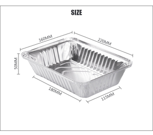 Barquettes en aluminium jetables de qualité alimentaire de marque OEM, 1100 ml, approuvées par la FDA, <span class=keywords><strong>prix</strong></span> direct d'usine, barquette en aluminium - Product Image 6