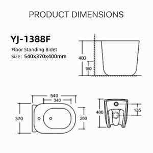 <span class=keywords><strong>Bidet</strong></span> in Ceramica a Pavimento, Sanitari per Bagno dal Design Arrotondato, Forniture per l'Ospitalità OEM - Product Image 2