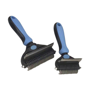 Pet Hair Detangling Comb Double Sided Large 22 Small 14 For Dog Grooming Plastic Stainless Steel - Product Image 5