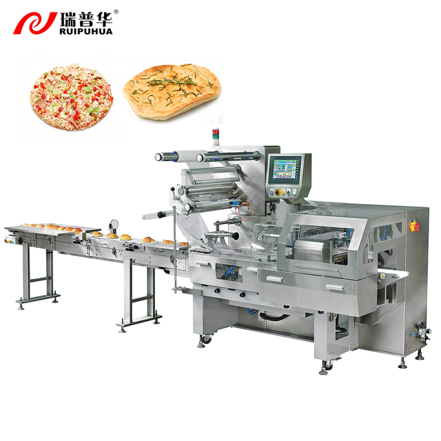 Commercial Automatic Arabic Pita Bread Roti Chapati Horizontal Flowpack Packaging Machine Packing Line