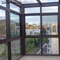 Espacio de Vida Exterior Moderno, Invernadero de Aleación de Aluminio, Casa de Cristal, Puertas Corredizas Dobles de Vidrio Templado, Almacén Prefabricado, Hotel