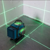 Niveau laser 360 degrés, 12 lignes, vert, auto-nivelant, kit de niveau laser avec trépied pour l'alignement en construction