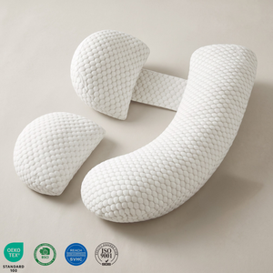 Oreiller de maternité très vendu pour le soutien du ventre, OEM ODM, 2-en-1, doux, rafraîchissant et confortable, pour femmes enceintes - Product Image 1