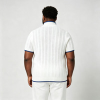Pull en maille brodé à col zippé, couleur unie, respirant, pour homme, OEM ODM 'KTY'