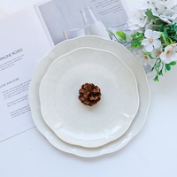 Nouveau design Offre Spéciale assiettes et plats en porcelaine céramique blanche ronde en porcelaine à os émaillé