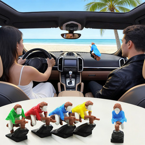 Broomstick Dashboard Drift Ornaments <b>Witch</b> And Wizard Car <b>Decorations</b> PVC Mini Toy 3D Printing Unisex Gift - Product Image 1