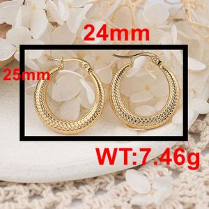 New Fashion 18k Gold Plated Geometric Earring No Fade Irregular Ear Clip Hoop Earrings <strong>Stainless</strong> <strong>Steel</strong> Wholesale Hip Hop <strong>Jewelry</strong> - Product Image 2