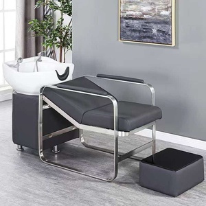 Fauteuil de lavage de cheveux moderne pour salon de beauté, poste de lavage avec évier et chaises, lit de lavage à prix abordable - Product Image 3