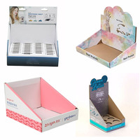 Présentoir de Comptoir Pliant Personnalisé en Carton Ondulé, Boîte de Présentation au Sol avec Laminage Brillant, Recyclable pour Parfums