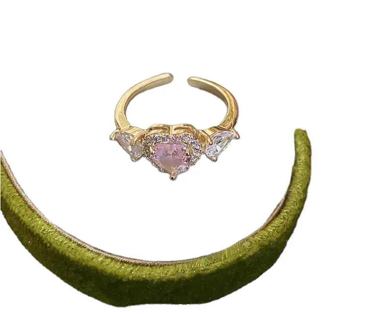 Echtes Gold galvanisierter Zirkon mit Diamantsatz und mehreren Öffnungenleicht luxus und nische Mode Zeigefinger-Ring, Praktikantin