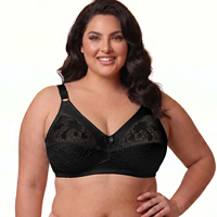 Soutien-gorge tendance personnalisé grande taille, sans armatures, non doublé, en dentelle sophistiquée, avec effet lissant latéral pour un maintien optimal tout au long de la journée